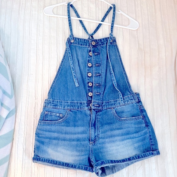 American Eagle Outfitters Pants - American Eagle Dark Wash Overalls Size Small